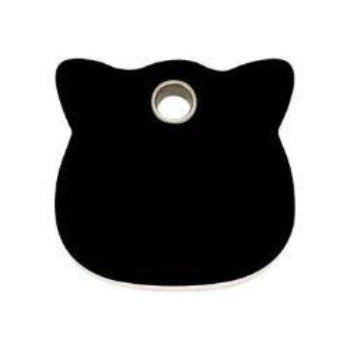 Red Dingo Black Cat Flat Plastic Pet ID Tag.