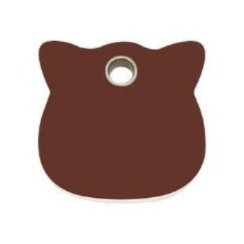 Red Dingo Brown Cat Flat Plastic Pet ID Tag.