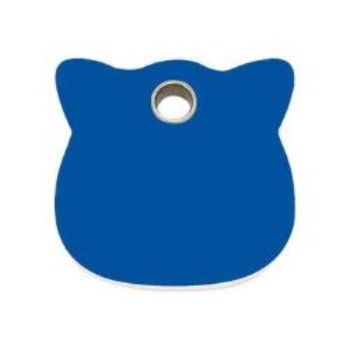 Red Dingo Dark Blue Cat Flat Plastic Pet ID Tag.