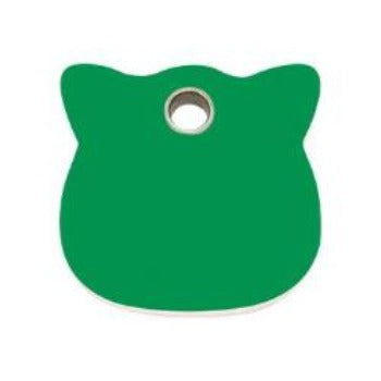 Red Dingo Green Cat Flat Plastic Pet ID Tag.
