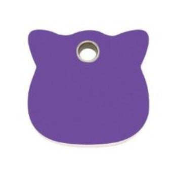 Red Dingo Purple Cat Flat Plastic Pet ID Tag.