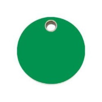 Red Dingo Green Circle Flat Plastic Pet ID Tag.