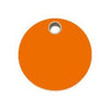 Red Dingo Orange Circle Flat Plastic Pet ID Tag.