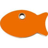 Red Dingo Orange Fish Flat Plastic Pet ID Tag.