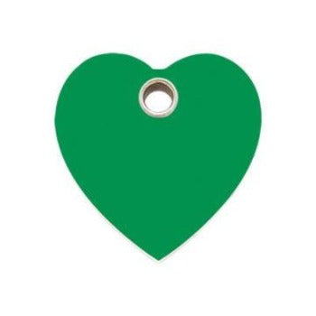 Red Dingo Green Heart Flat Plastic Pet ID Tag.