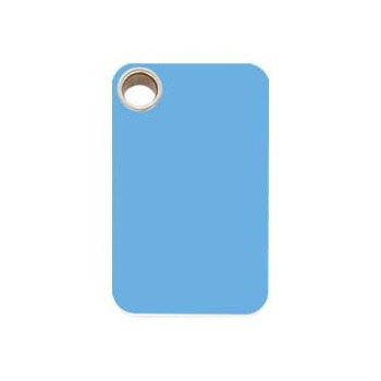 Red Dingo Light Blue Rectangle Flat Plastic Pet ID Tag.
