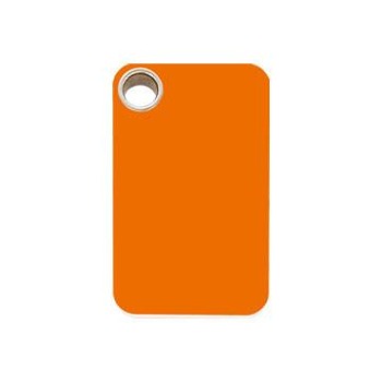 Red Dingo Orange Rectangle Flat Plastic Pet ID Tag.