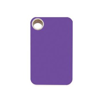 Red Dingo Purple Rectangle Flat Plastic Pet ID Tag.