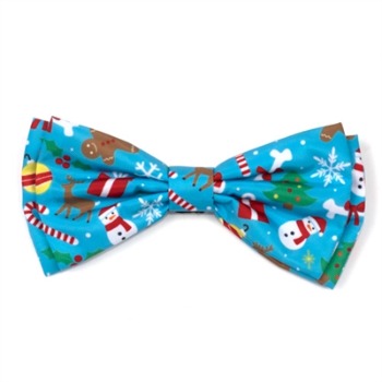 Worthy Dog Winter Wonderland Bow Tie.