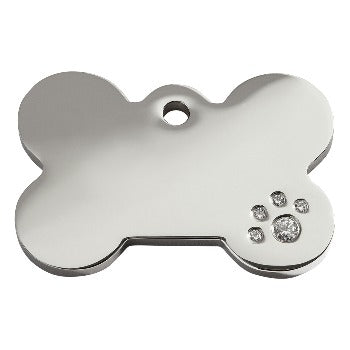 Diamante Bone Pet ID Tag.