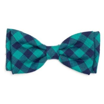 Green & Navy Buffalo Check Bow Tie.