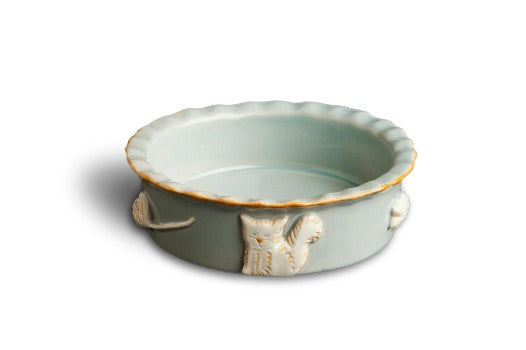 Designer Carmel Ceramica Dog Food and Water Bowls