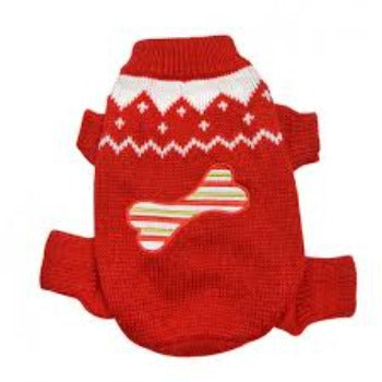 Candy Cane Bone Holiday Sweater Bodysuit.