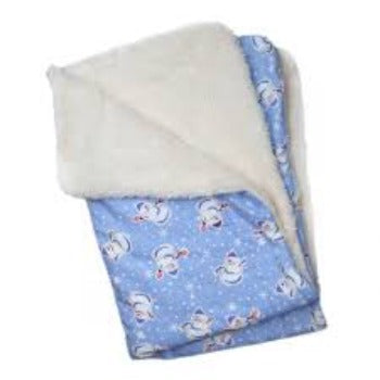 Snowman & Snowflakes Flannel/Ultra-Plush Blanket.