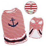 Cute Stripy Sailor Shirt with Ruffles.