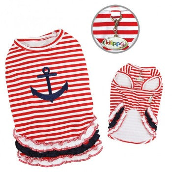 Cute Stripy Sailor Shirt with Ruffles.
