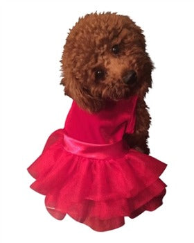 Holiday Party Girl Red Velvet Fufu Tutu Dress.
