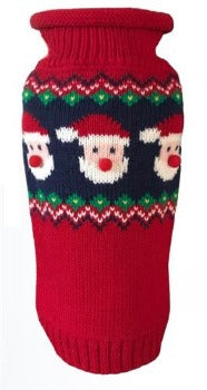 Santa Faces Fair Isle Sweater.