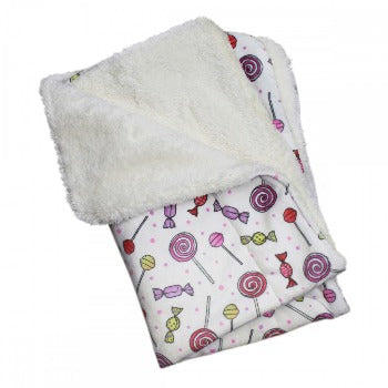 Ultra Soft Minky/Plush Sweet Candies Blanket.