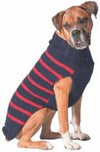 Alpaca Red & Navy Classic Stripe Sweater.