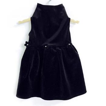 Black Stretch Velvet Dress.