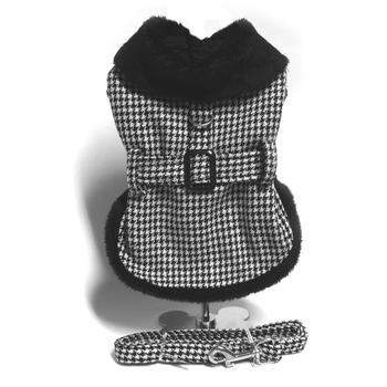 Houndstooth dog harness best sale