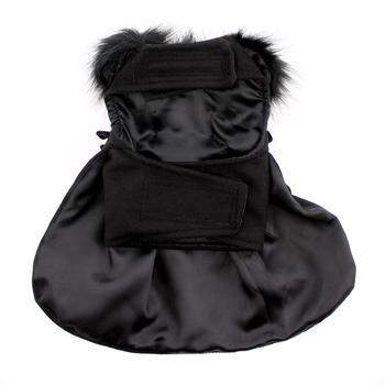 Wool Fur-Trimmed Harness Coat - Black.