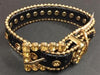 Canine Brands Black with Gold Stones Bling Dog Collar-Paws & Purrs Barkery & Boutique