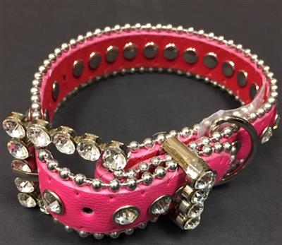 Canine Brands Hot Pink Bling Dog Collar-Paws & Purrs Barkery & Boutique