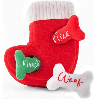 Holiday Burrow - Naughty or Nice Stocking Toy.