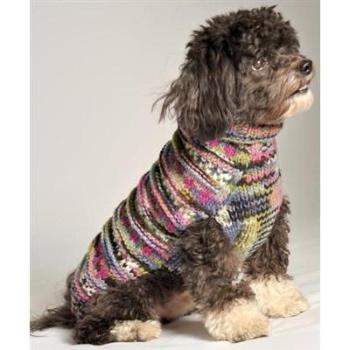 Purple WoodStock Cable Knit Sweater.