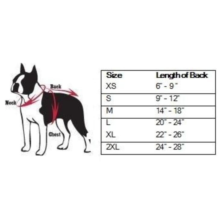 Carolina Panthers Hoodie Dog T-Shirt Size Chart