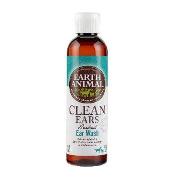 Earth Animal Herbal Topical Remedies Clean Ears Ear Wash for Dogs & Cats 4 oz..