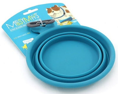 Messy Mutts Blue Collapsible Dog Travel Bowl-Paws & Purrs Barkery & Boutique