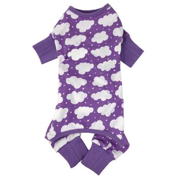 CuddlePup Dog Pajamas - Fluffy Clouds - Purple.