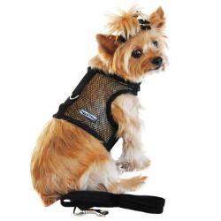 Cool Mesh Dog Harness - Solid Black.