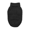 100% Pure Combed Cotton Jet Black Cable Knit Dog Sweater.