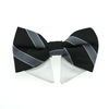 Universal Dog Bow Tie - Black & Silver Stripe.