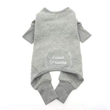 Sweet Dreams Thermal Dog Pajamas - Alloy Gray.