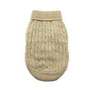 100% Pure Combed Cotton Oatmeal Cable Knit Dog Sweater.