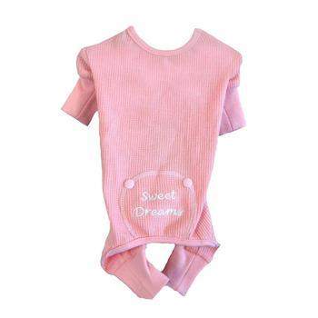 Sweet Dreams Thermal Dog Pajamas - Pink.