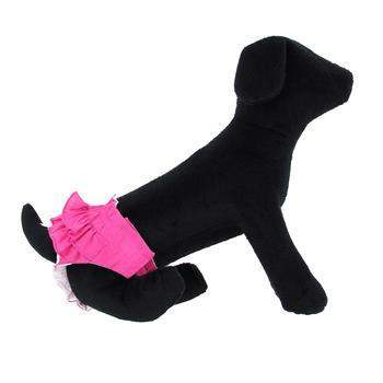 Ruffled Solid Pink Dog Panties.
