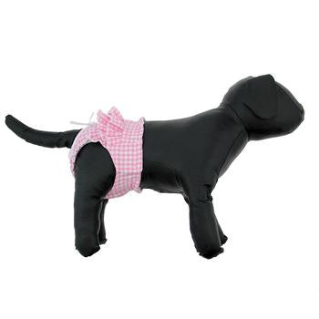 Ruffled Pink Gingham Dog Panties.