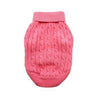 100% Pure Combed Cotton Candy Pink Cable Knit Dog Sweater.