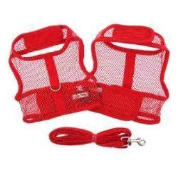 Cool Mesh Dog Harness - Solid Red.