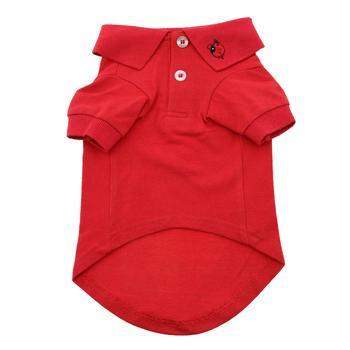 Solid Dog Polo Shirt - Flame Scarlet Red.