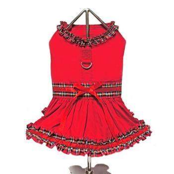 Red Tartan Plaid Harness Dress.