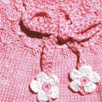 The Daisy - Pink Hand Knit Sweater Dress.