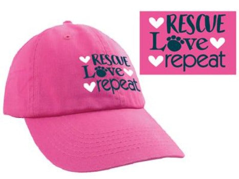 Rescue Love Repeat Ball Cap