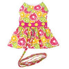 Doggie_Design_PInk_and_Yellow_Citrus_Slice_Dog_Dress_with_Matching_Leash_Front_View